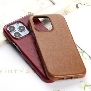 เคสโทรศัพท์มือถือหนัง แบบแข็ง สไตล์วินเทจ หรูหรา สําหรับ iPhone 14 Pro Max 14 Plus 11 12 13