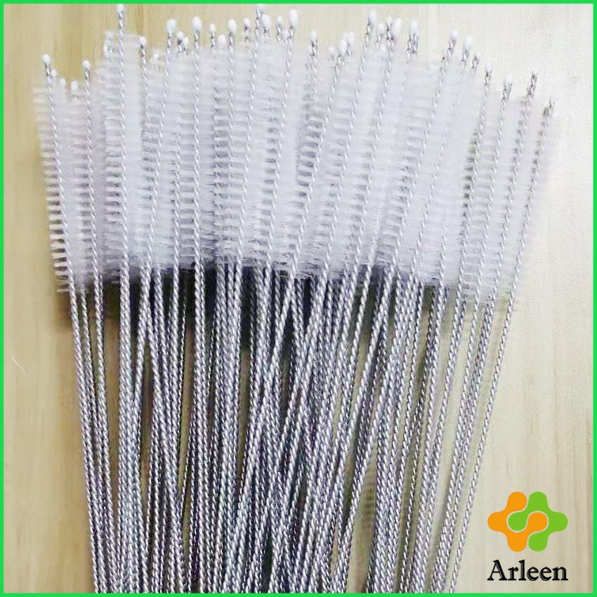 arleen-แปรงล้างหลอดดูด-จุกนม-ขนไนล่อน-ไม่ทำให้เป็นรอย-stainless-steel-soft-straw-straw-brush