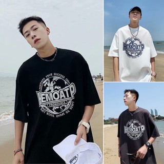 เสื้อยืดแขนสั้นลําลอง พิมพ์ลาย แบบเรียบง่าย สไตล์เกาหลี สําหรับผู้ชาย