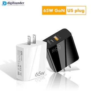 Digifounder 33W GaN ที่ชาร์จพอร์ตคู่ QC 3.0 PD ชาร์จเร็ว Type C USB สําหรับ iPhone Android Q9W1