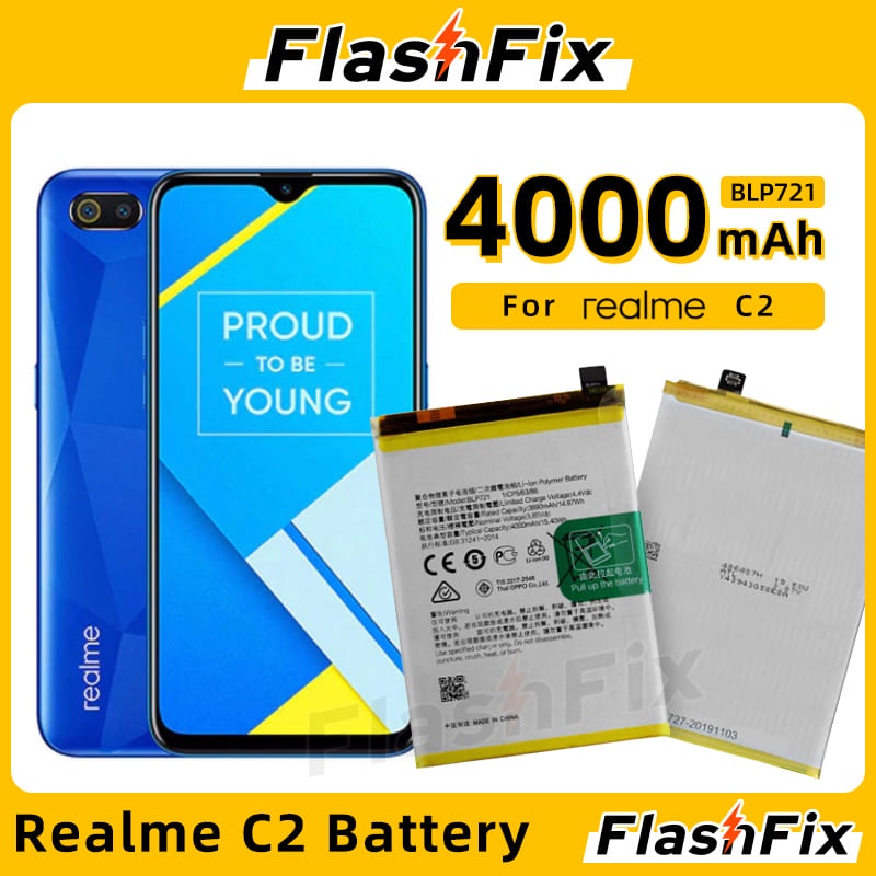 flashfix-for-realme-c2-high-quality-cell-phone-replacement-battery-blp721-4000mah