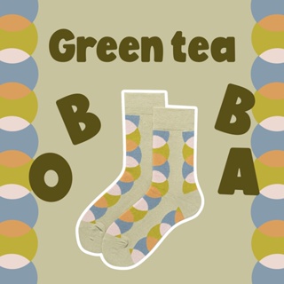 emmtee.emmbee - ถุงเท้า Green tea boba