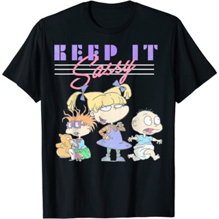 sadasเสื้อยืด พิมพ์ลาย Nickelodeon Rugrats Angelica Keep It Sassy สําหรับผู้ชาย