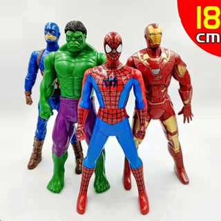 โมเดลฟิกเกอร์ Marvel Spiderman Avengers Spider-Man Ironman ขนาด 18 ซม. ของเล่นสําหรับเด็ก