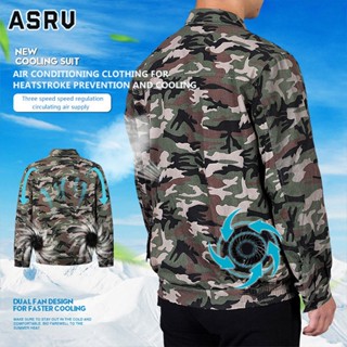 ASRV เสื้อแจ็คเก็ตสไตล์ระเบิดพร้อมพัดลมอัจฉริยะขนาดใหญ่เพื่อระบายความร้อน ระบายความร้อน ป้องกันลมแดด และระบายเหงื่อ