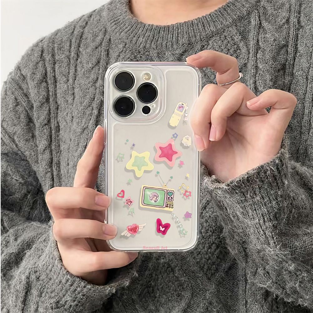 เคสโทรศัพท์มือถือ-แบบนิ่ม-ลายดาว-กันกระแทก-สําหรับ-iphone-11-14pro-78-126ins-13plus-max-y3zr