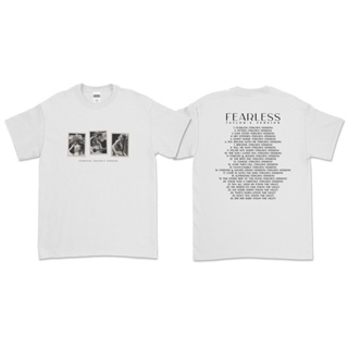 【ใหม่】Taylor SWIFT - เสื้อยืดรุ่น FEARLESS TAYLOR (หน้าหลัง)ท็อปส์ซูผู้หญิง