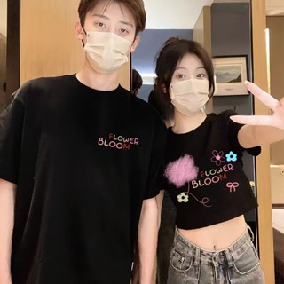 เสื้อครอปท็อปแขนสั้น พิมพ์ลาย สไตล์วิทยาลัย แฟชั่นฤดูร้อน สําหรับวัยรุ่นผู้หญิง