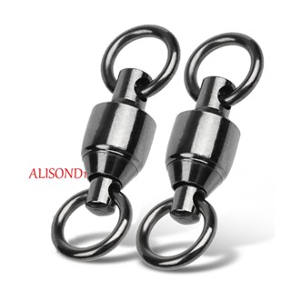 Alisond1 ตัวเชื่อมต่อตกปลา ความแข็งแรงสูง 10 ชิ้น สเตนเลส ถังหมุน ลูกหมุน แหวนหมุน