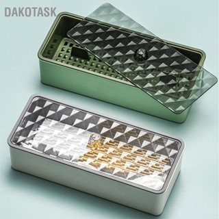 DAKOTASK Draining ตะเกียบภาชนะกันฝุ่น Multilayers กล่องเก็บภาชนะสำหรับห้องครัว