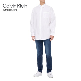 CALVIN KLEIN เสื้อเชิ้ตผู้ชายทรง Relaxed รุ่น 40JM110 YAA - สีขาว