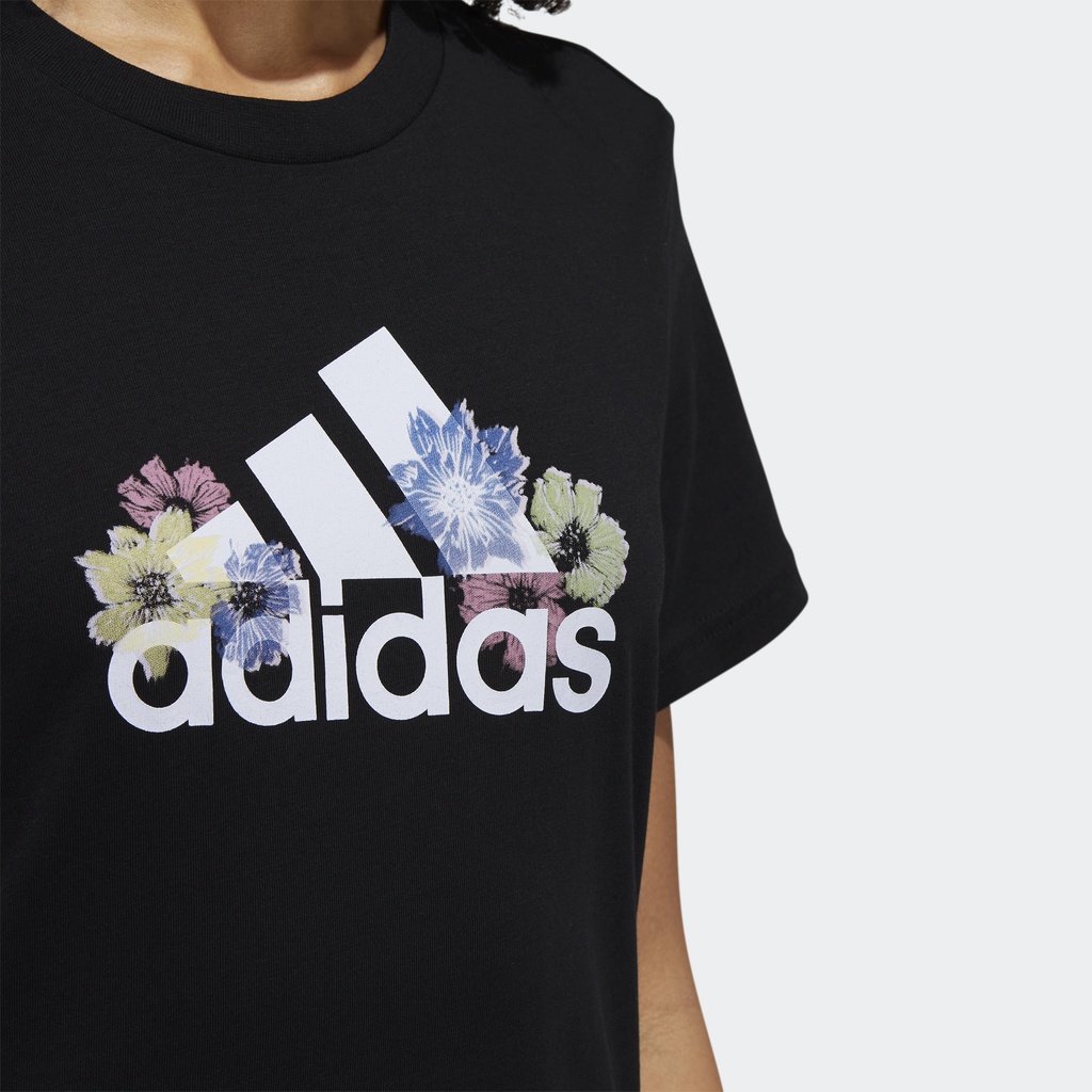 adidas-ไลฟ์สไตล์-เสื้อยืดพิมพ์ลาย-floral-ผู้หญิง-สีดำ-hk9269