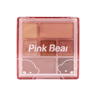 Pinkbear พาเลทอายแชโดว์ เนื้อแมตต์ ประกายมุก เจ็ดสี โทนสีเอิร์ธโทน