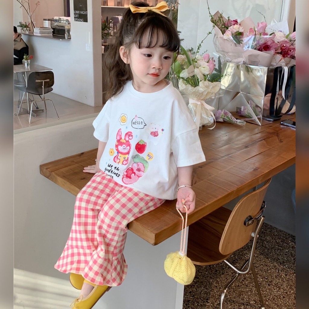 pretty-baby-พร้อมส่ง-ชุดเซ็ทเด็กผู้หญิง-เสื้อ-กางเกง-ชุดเเฟชั่นเด็ก-733