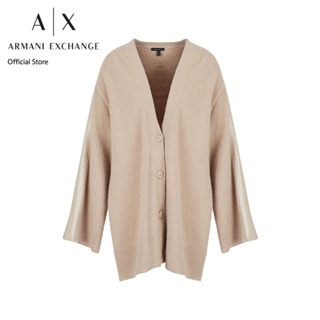 AX Armani Exchange เสื้อคาร์ดิแกนผู้หญิง รุ่น AX 6LYE1E YMR2Z1768 -  สีเบจ