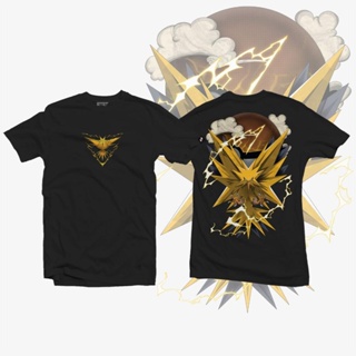 [Hot Sale]！ เสื้ออนิเมะ Pokemon Zapdos ผ้าฝ้ายแขนสั้นพิมพ์ลายอนิเมะ INS