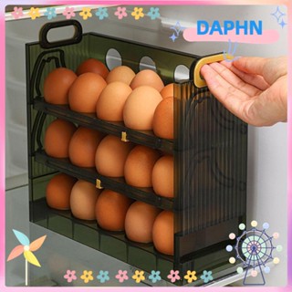 Daphs ถาดไข่ พลิกได้ ตู้เย็น ประตูด้านข้าง ห้องครัว กล่องเก็บของ กล่องเก็บไข่