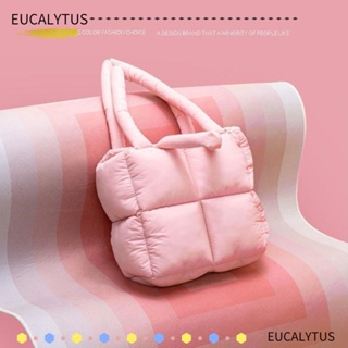 Eutus กระเป๋าสะพายไหล่ กระเป๋าถือ ผ้าไนล่อน มีซิป สีพื้น สไตล์ยุโรป อเมริกา สําหรับสตรี