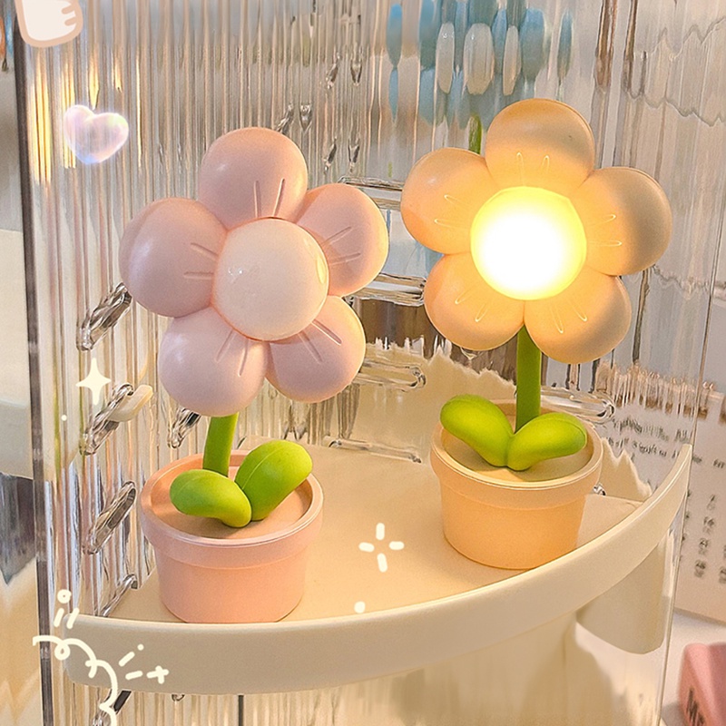 ดอกไม้ขนาดเล็ก-mini-night-light-เดสก์ท็อปตกแต่งโคมไฟตั้งโต๊ะขนาดเล็ก-creative-ห้องนอน-soft-light-โคมไฟข้างเตียงสาวน่ารักของขวัญ-bri