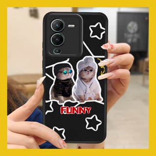 soft shell Silica gel Phone Case For VIVO S15 5G couple heat dissipation Back Cover personality simple creative advanced