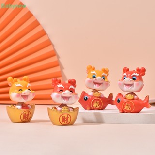 &lt;Babynew&gt; ตุ๊กตาเขย่าหัว การ์ตูนปีใหม่ สําหรับตกแต่งภายในรถยนต์ เทศกาลปีใหม่ ลดราคา