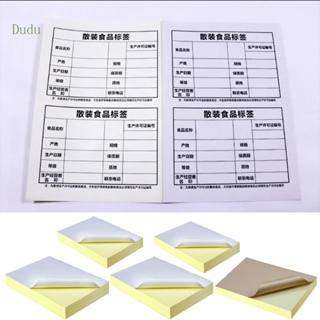 Dudu สติกเกอร์กระดาษเปล่า ขนาด A4 A5 กันน้ํา เนื้อแมตต์ 100 แผ่น