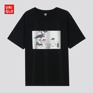  พิมพ์ลาย Uniqllo ใหม่เสื้อยืดลําลองสําหรับผู้ชาย/ผู้หญิงแขนสั้นพิมพ์ลาย Humanities (Uniqlo) 448748 Uniqlo_01