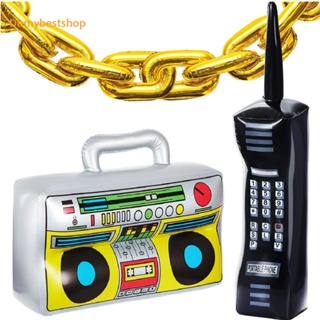 [Domybestshop.th] 80s 90s วิทยุพองลม บูมบ็อกซ์ โซ่โทรศัพท์มือถือ อุปกรณ์ประกอบฉากวันเกิด