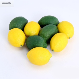 【DREAMLIFE】Durable Foam Simulation Lemons Set of 10 Faux Limes for Stylish Home Decoration