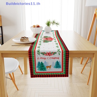Buildvictories11 ผ้าปูโต๊ะ ลาย Merry Christmas สําหรับตกแต่งบ้าน 2023 TH