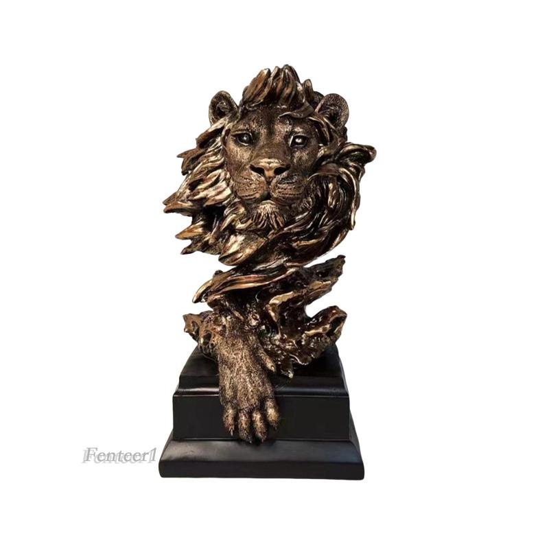 fenteer1-รูปปั้นหัวสิงโต-12-นิ้ว-สําหรับตกแต่งชั้นวางหนังสือ-โต๊ะ