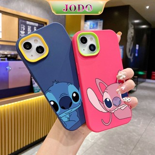 3 In 1 เคสโทรศัพท์ซิลิโคน TPU แบบนิ่ม กันกระแทก กันฝุ่น ลาย Stitch สําหรับ iPhone 15 14 13 12 11 Pro Promax 6 6S 7 8 Plus X XR XSMax SE