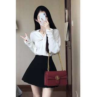 เสื้อเชิ้ตแขนยาว สีขาว แฟชั่นฤดูร้อน สําหรับเด็กผู้หญิง