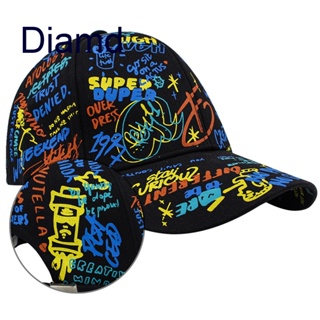 หมวกเบสบอล กันแดด พิมพ์ลายกราฟฟิติ Diamd Street สไตล์ฮิปฮอป สําหรับนักเรียน