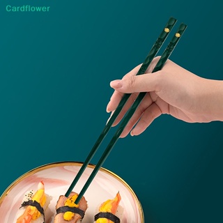 &lt;Cardflower&gt; ชุดช้อนส้อมซูชิ โลหะอัลลอย ใช้ซ้ําได้ สไตล์เกาหลี และญี่ปุ่น 5 คู่