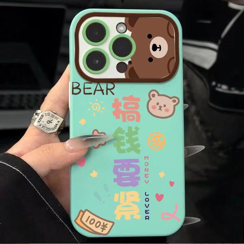 เคสมือถือ-แบบนิ่ม-ลายหมีนําโชค-สําหรับ-apple-14-pro-max-iphone-13-pro-12-11-7p-ah9j