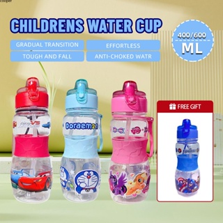 【ในการจัดส่ง】แก้วน้ำขนาด 400 มล. พร้อมขวดฟางสำหรับเด็ก Bpa Free Tumbler Water Bottle Frozen Kids Straw Tumbler