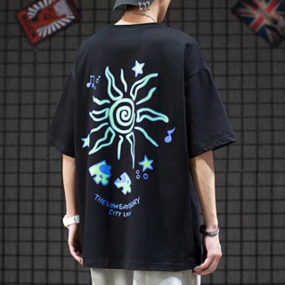 S-8XL Japanese loose T-shirt male round neck short-sleeved t-shirt male ins Korean cotton students printed tide bra_03