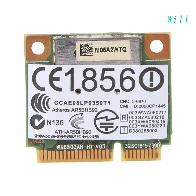 Will Atheros AR9280 การ์ด WiFi ไร้สาย 2.4ghz 5ghz WLAN Mini pci-express ...