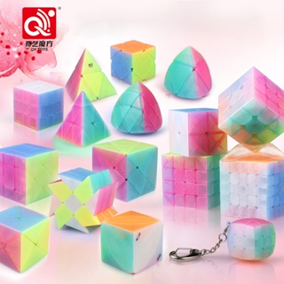 Qiyi ลูกบาศก์เจลลี่ ทรงสามเหลี่ยม พีระมิด ขนาด 2x2 3x3 4x4 สีโปร่งใส ของเล่นสําหรับเด็ก