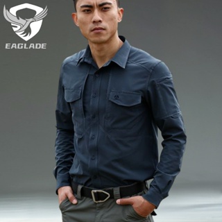 Eaglade เสื้อคาร์โก้ยุทธวิธี QZ7422 สีฟ้า แห้งเร็ว ยืดหยุ่นได้