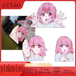 สติกเกอร์โลโก้ ลายการ์ตูนอนิเมะ pinknoise pinknoise JDM สีชมพู สําหรับติดตกแต่งรถยนต์