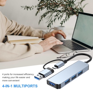 【COD】2 In 1 USB Hub Usb 3.0 Hub Usb C Usb A ความเร็วสูง 5 Gbps 4 พอร์ต สำหรับแล็ปท็อป พีซี