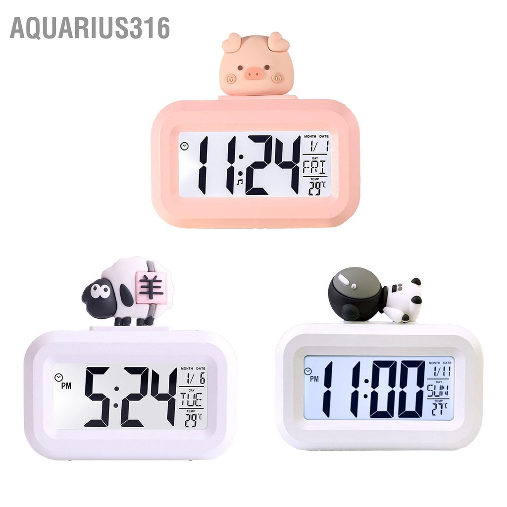 aquarius316-นาฬิกาอิเล็กทรอนิกส์-การ์ตูนน่ารัก-หน้าจอ-led-ตั้งโต๊ะ-นาฬิกาปลุกอิเล็กทรอนิกส์-ข้อมูล-เวลา