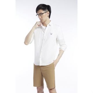 ESP เสื้อเชิ้ตแขนยาว ผู้ชาย สีขาว | Long Sleeve Shirt | 3677