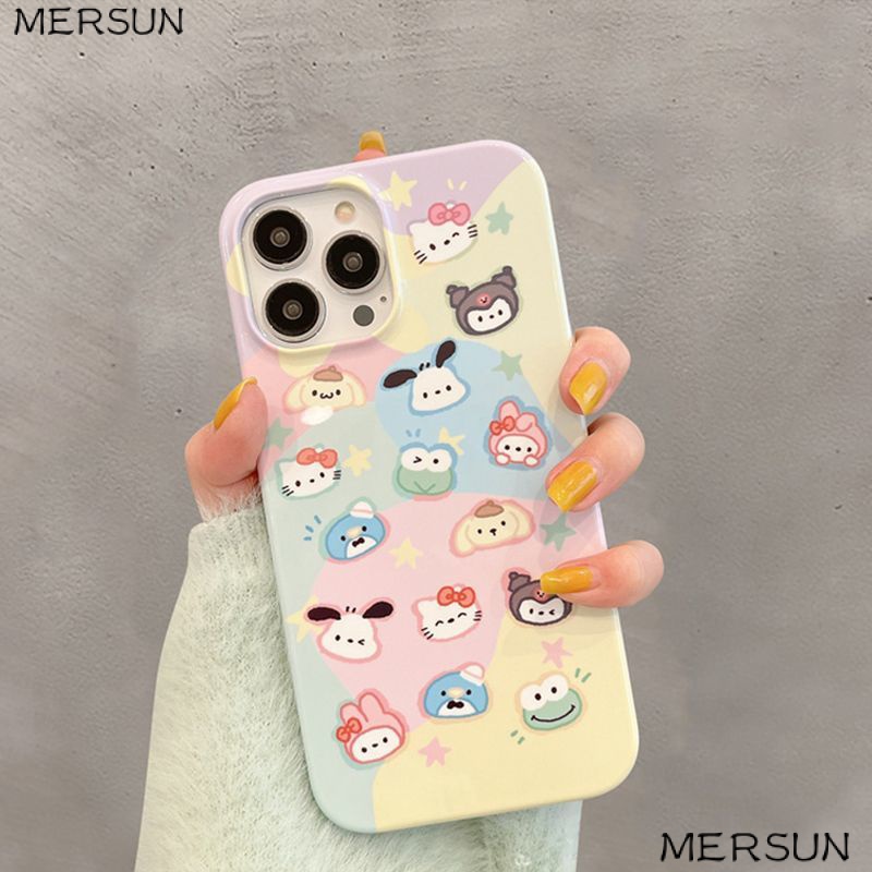 เคสโทรศัพท์มือถือแบบแข็ง-ผิวเงา-ลายการ์ตูน-สําหรับ-iphone-14plus-13promax-12-xr-11-zobl