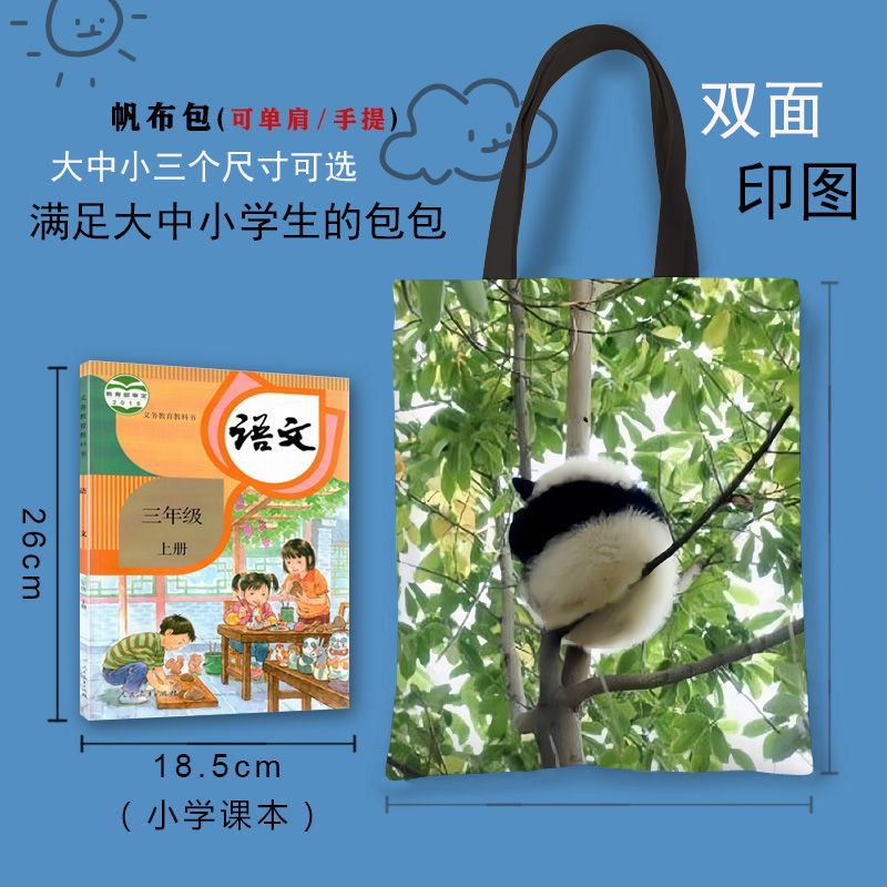 hehua-panda-guolai-กระเป๋าสะพายไหล่-กระเป๋านักเรียน-ผ้าแคนวาส-ความจุขนาดใหญ่-แบบพกพา