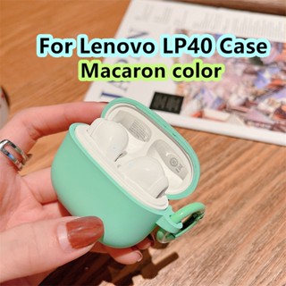 【ส่วนลด】เคสหูฟัง แบบนิ่ม สีพื้น สําหรับ Lenovo LP40 Lenovo LP40