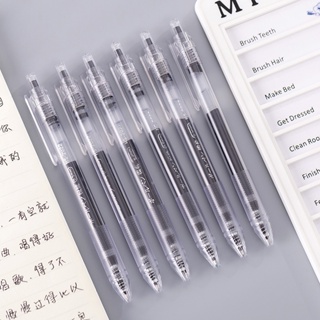 ปากกาเจล แบบใส จุของได้เยอะ 0.5 มม. สีดํา สําหรับนักเรียน สํานักงาน เครื่องเขียน 1 ชิ้น