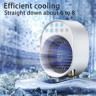 500ml แอร์ขนาดเล็ก ปริมาณลมใหญ่ ประหยัดไฟฟ้า เย็นเร็ว ไฟหลากสี พัดลมไอน้ำเย็น Mini Cooling Fan